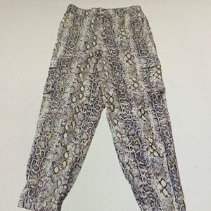 Forever 21 Gray Snakeskin Pattern Trousers